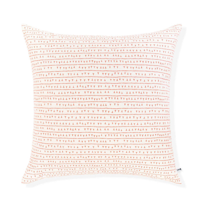 Housse de coussin lin 80x80 - Motif ARRASTA PÉ couleur ROUGE Housses de coussins Sabia Brasilian Design