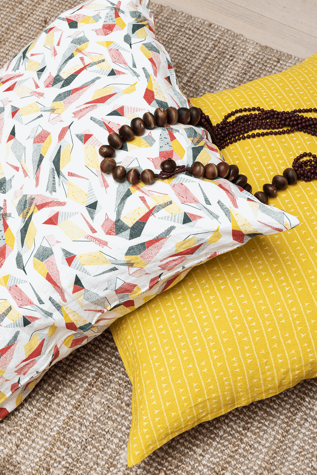 Housse de coussin lin 80x80 - Motif SABIÁ