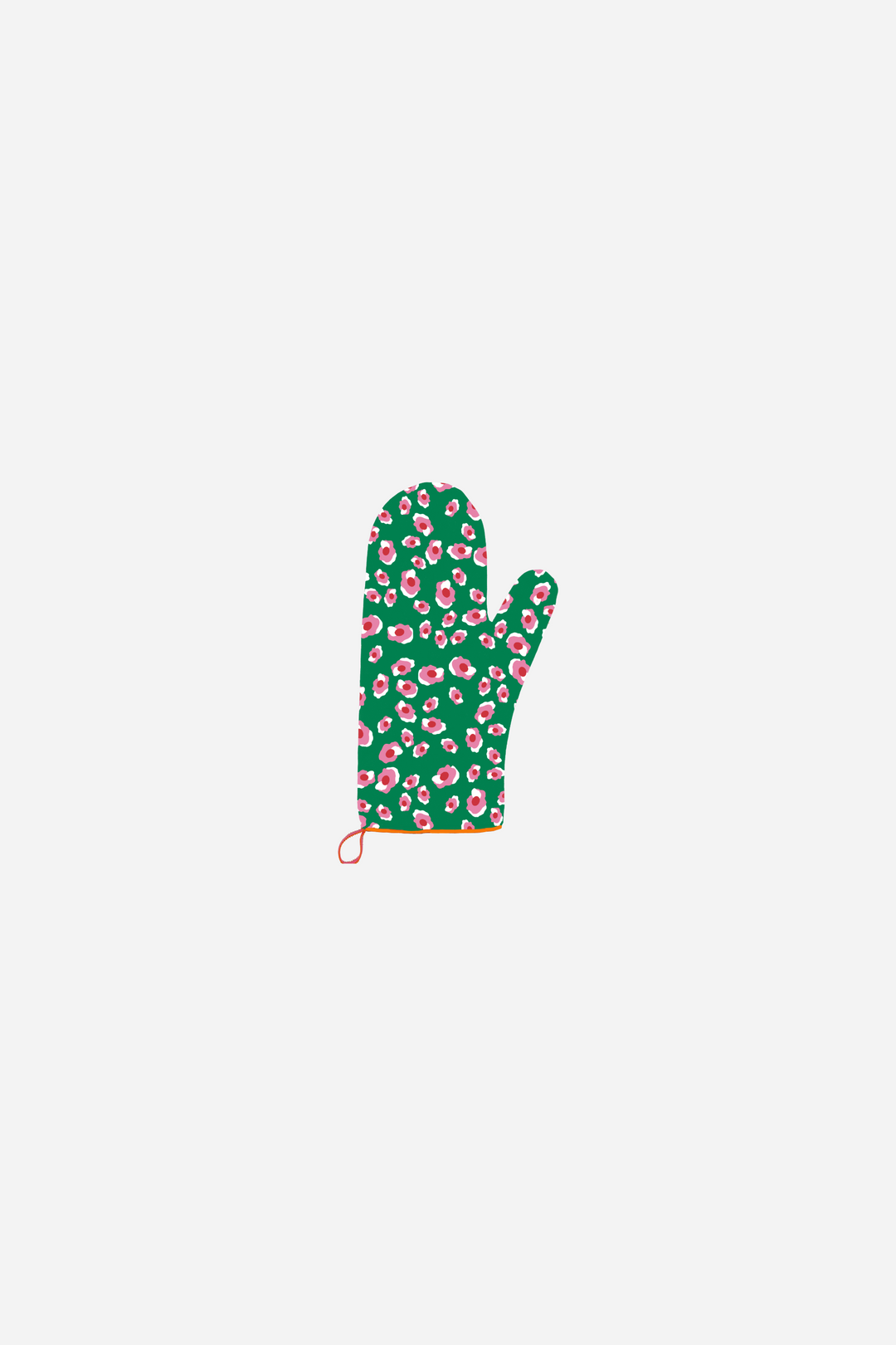Green leopard print oven glove
