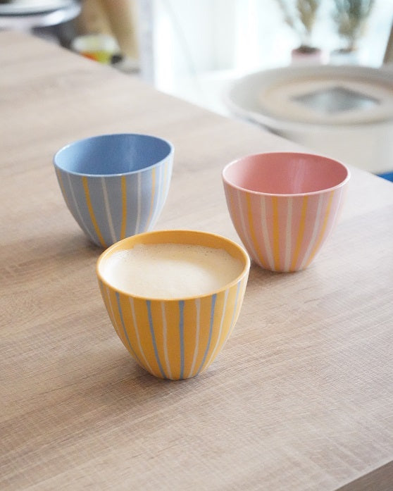 Tasse "Yellow Striped" Tasses Textura Ceramics