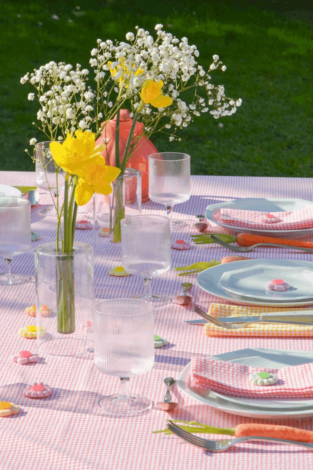Nappe vichy Corail