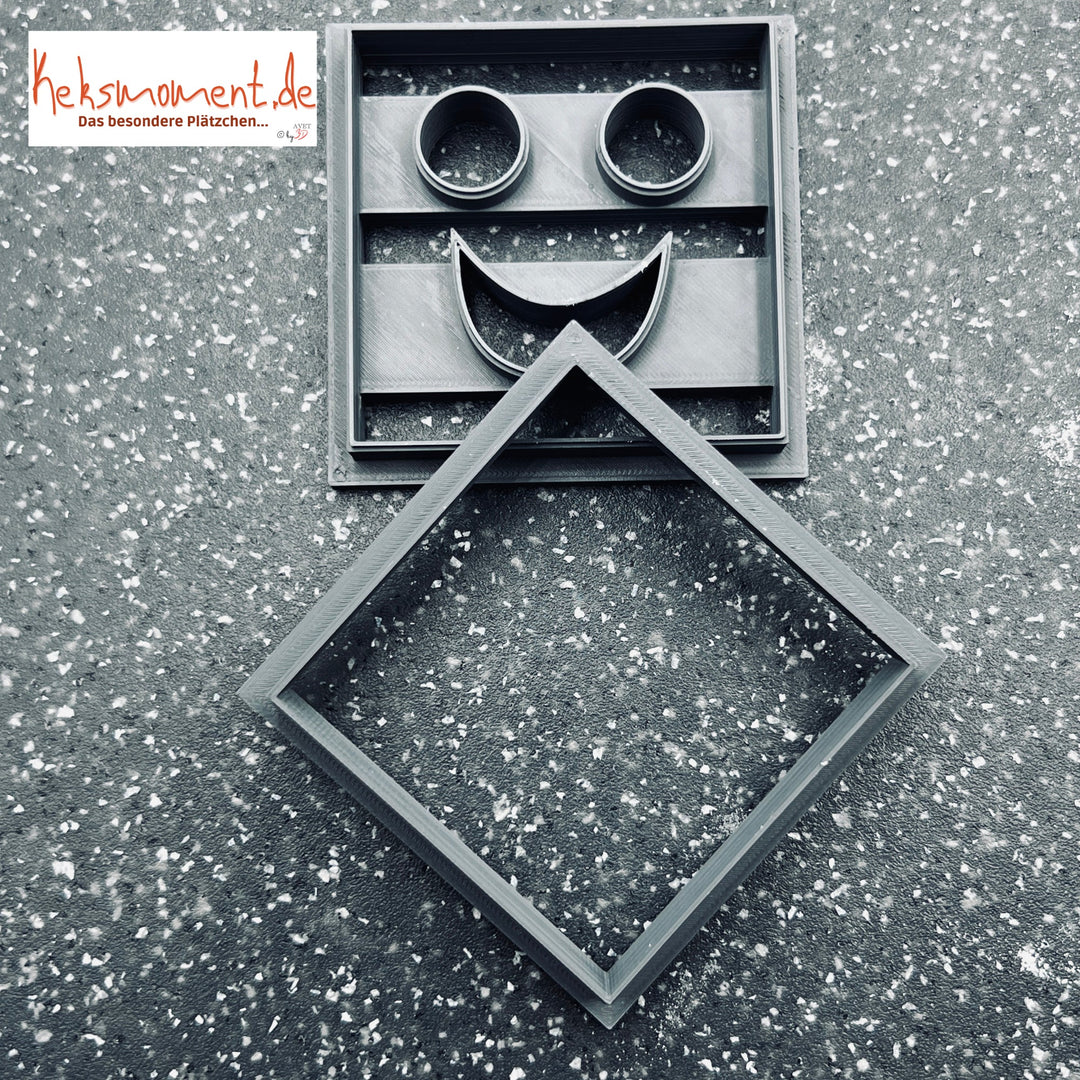 Emporte-pièce pour biscuit à fourrer Smiley carré Emporte-pièces Keksmoment