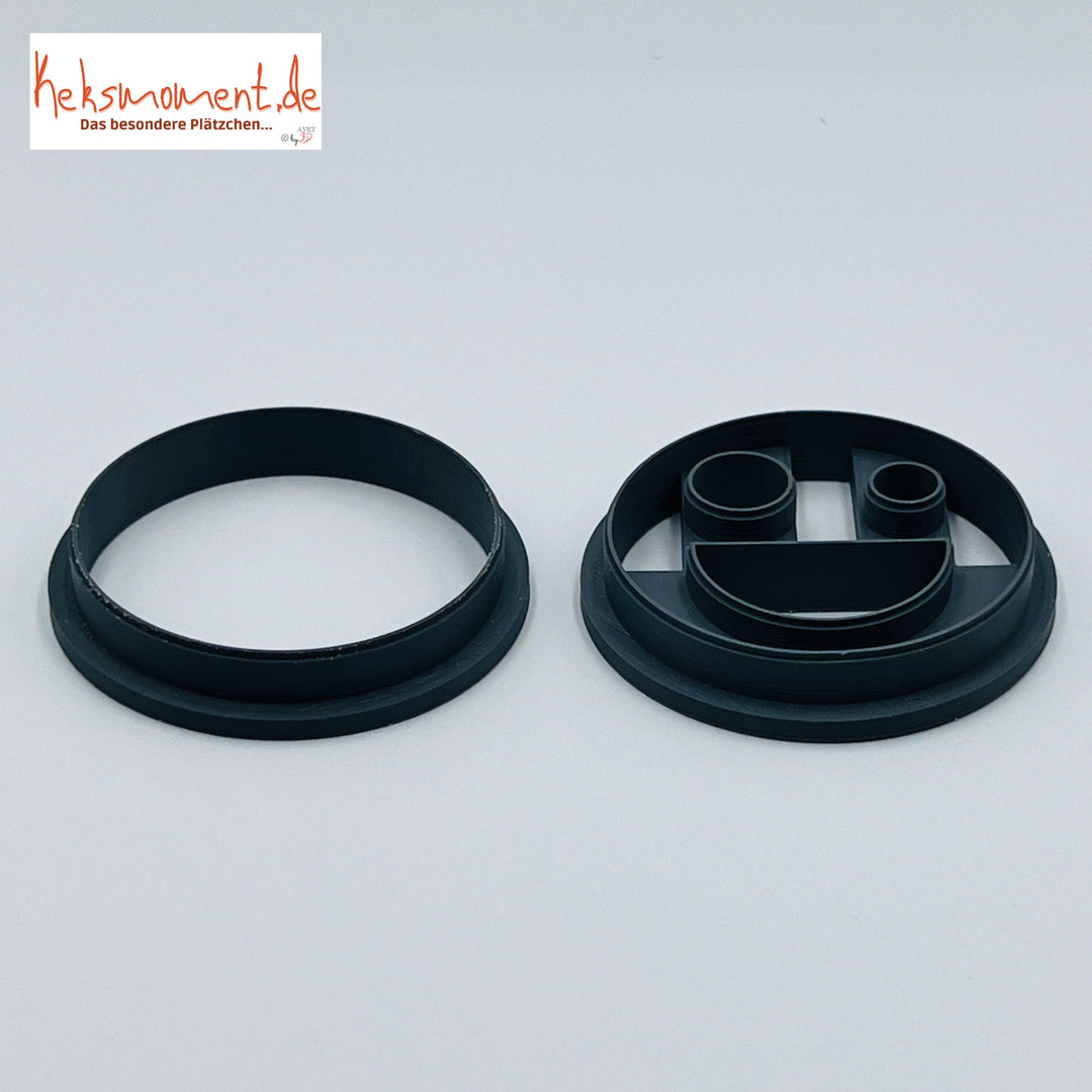Emporte-pièce pour biscuit à fourrer Smiley rond