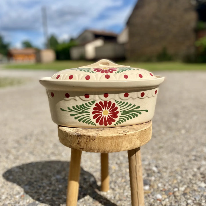 Terrine ovale nature marguerite Terrines Poterie Beck