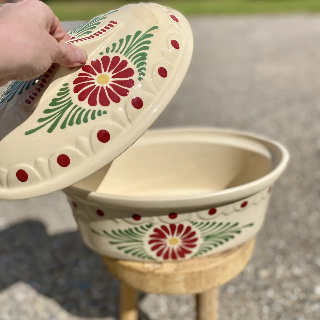 Terrine ovale nature marguerite Terrines Poterie Beck