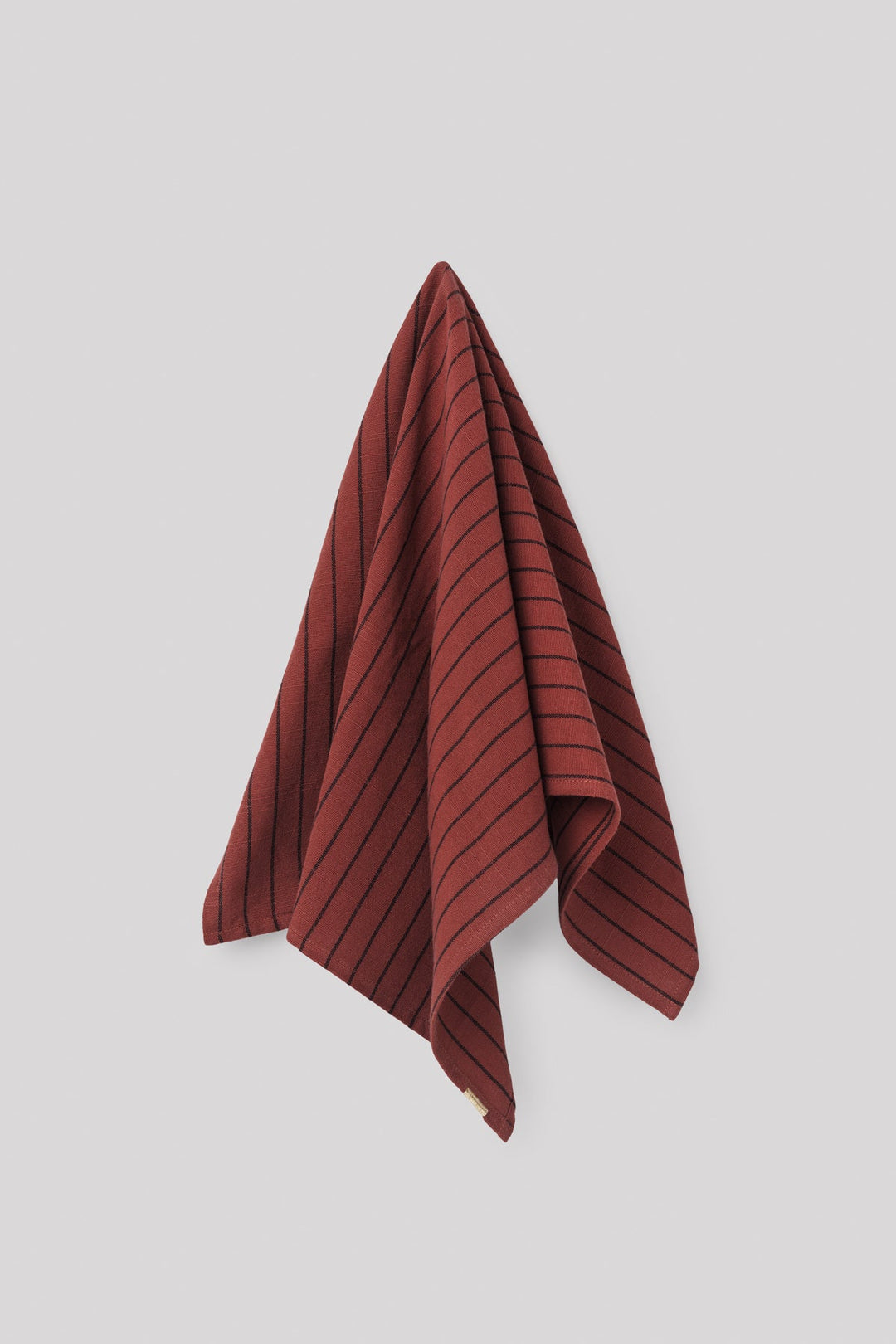 Torchon Rouille à rayures en coton flammé