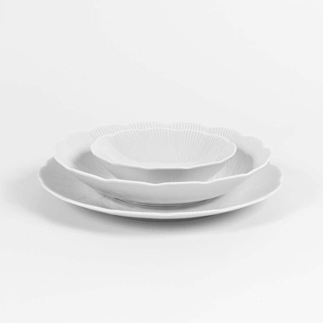 L'assiette creuse en porcelaine Tahiti - Blanche