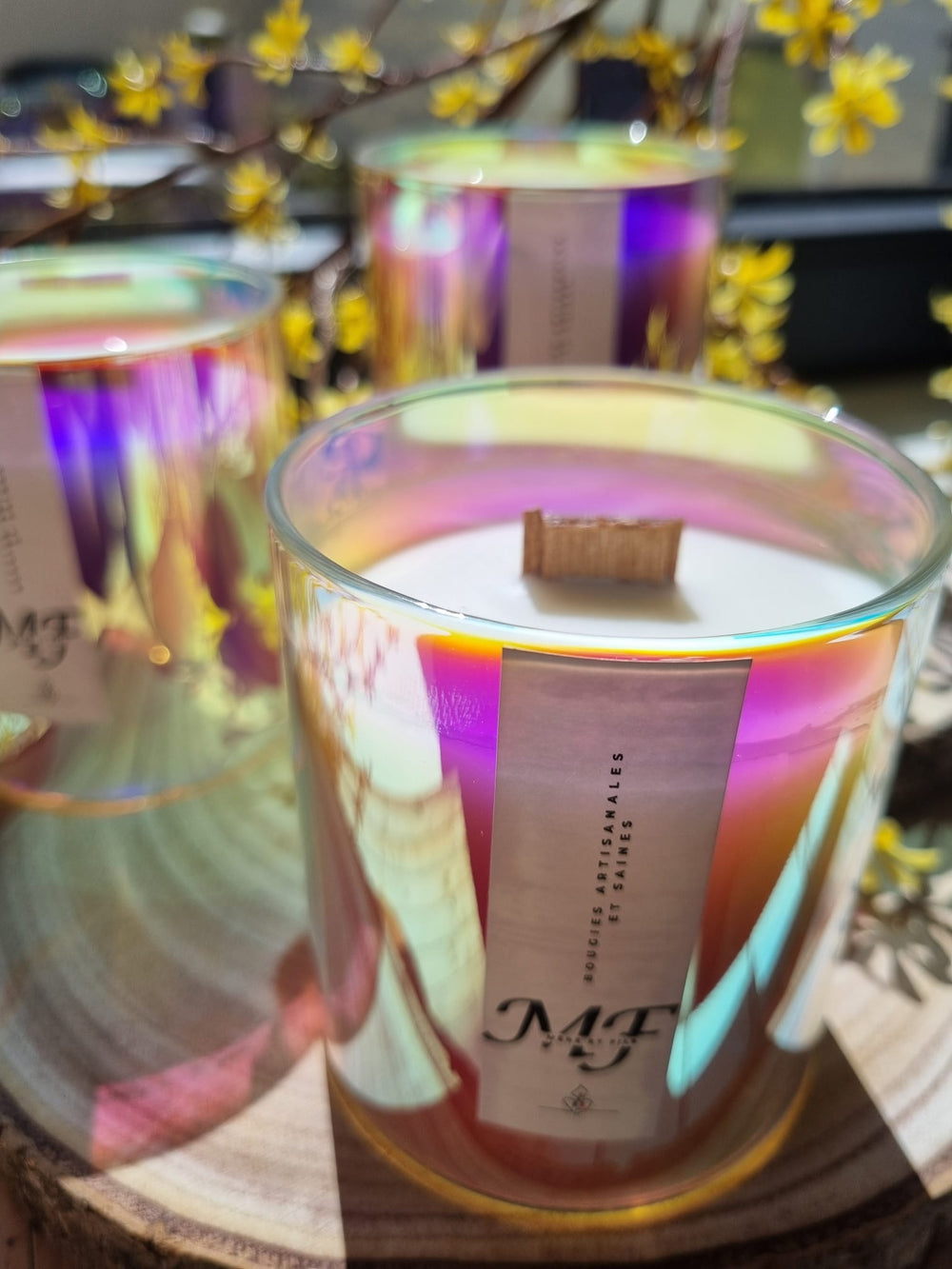 Bougie Céleste de bois Bougies Mère et Fils