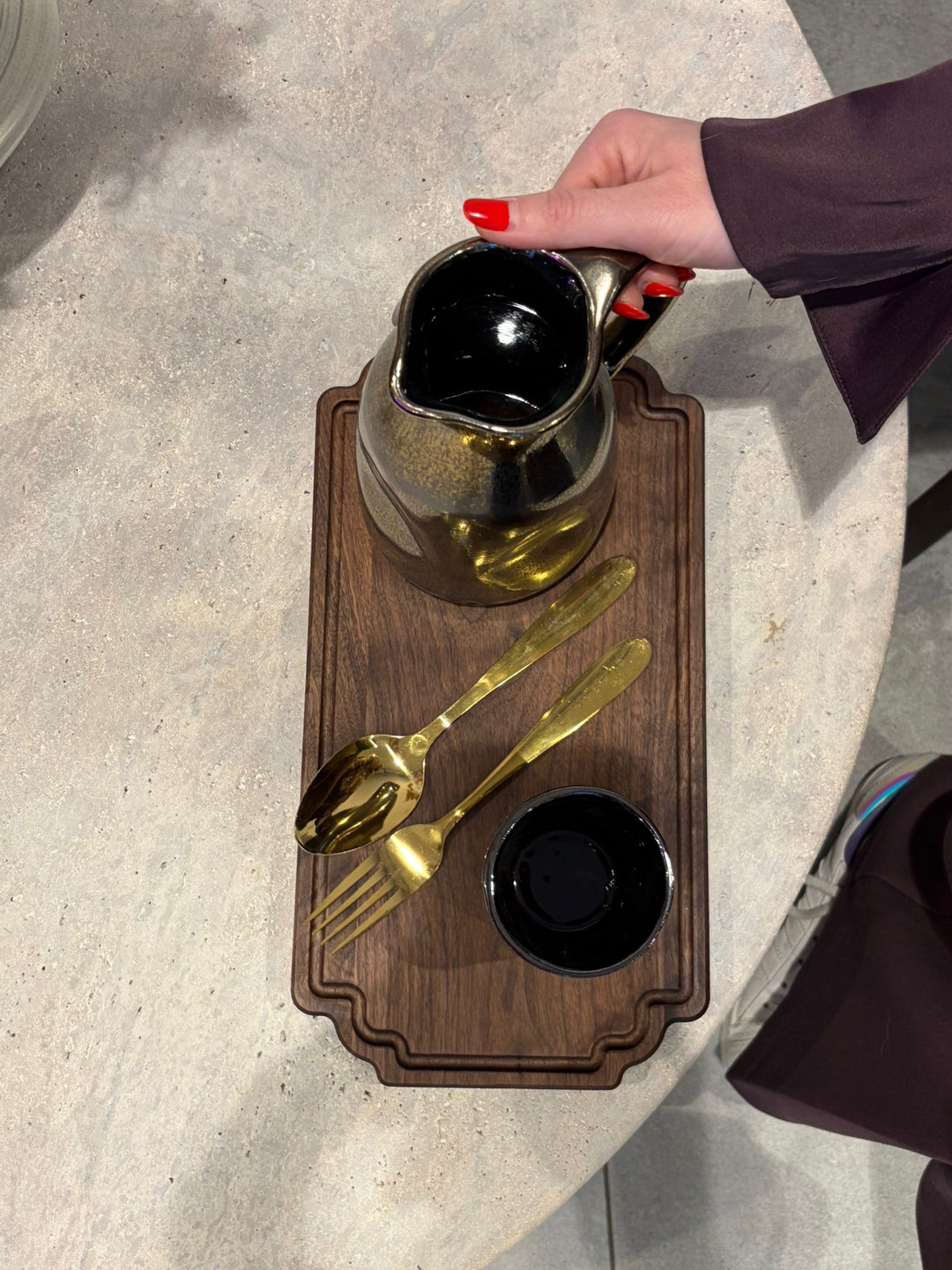 Carafe - Large - Céramique - Platine