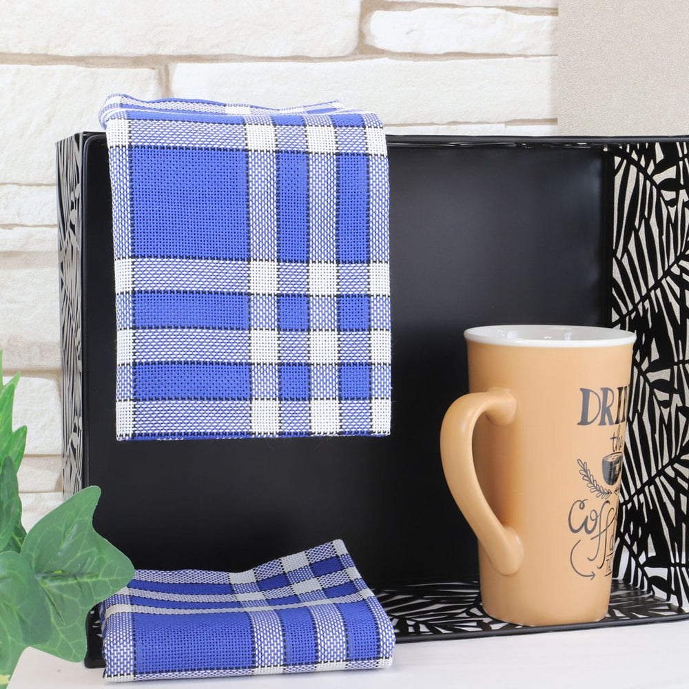 Lot de serviettes de table carreaux vichy normand bleu NELLY Serviettes de table Linandelle