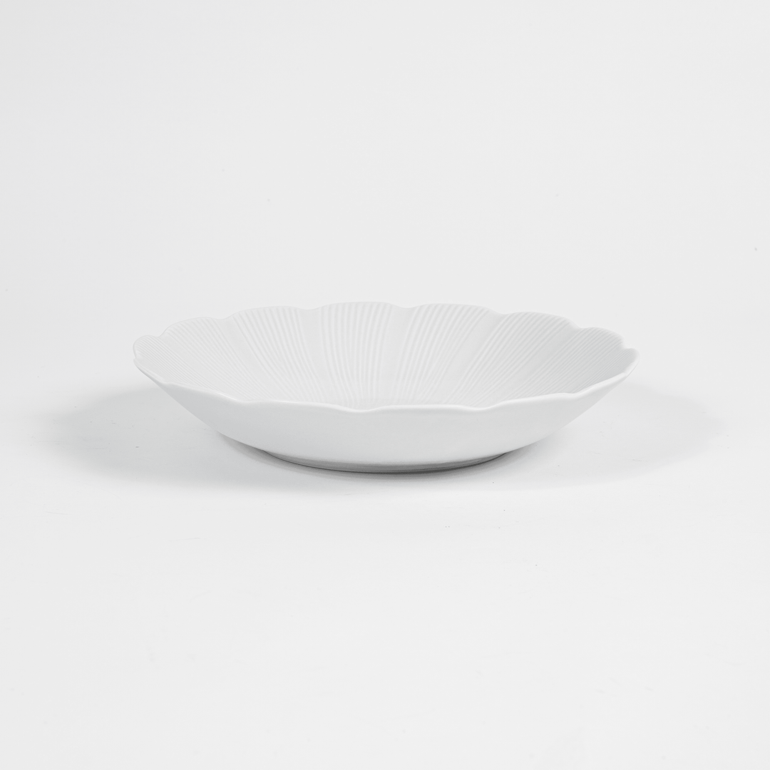 L'assiette creuse en porcelaine Tahiti - Blanche