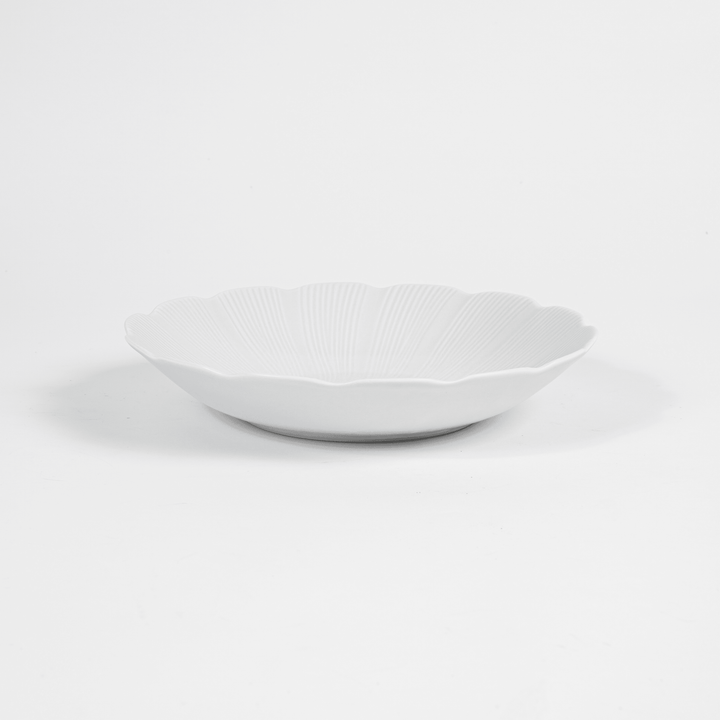 L'assiette creuse en porcelaine Tahiti - Blanche