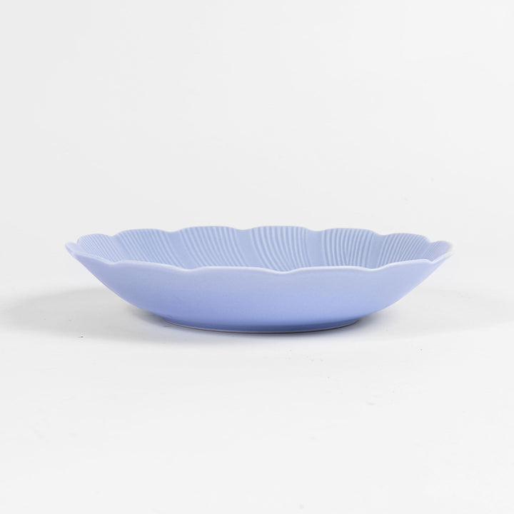 L'assiette creuse en porcelaine Tahiti - Bleu