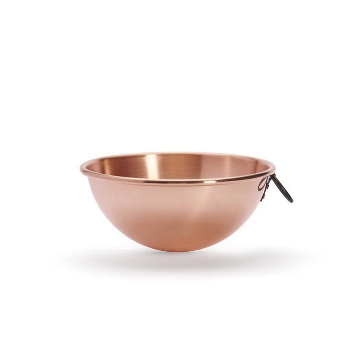 Bassine à blanc en cuivre, anses fonte d'acier - diamètre 26cm