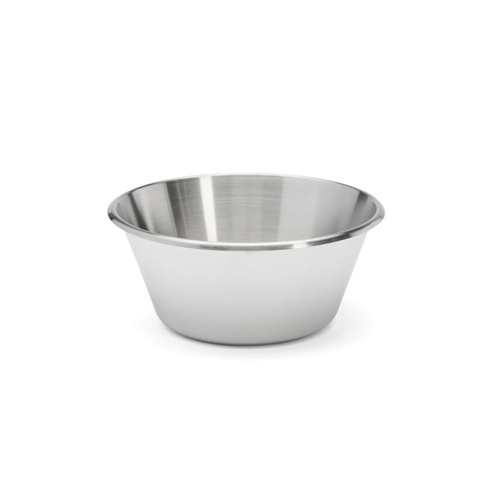 Bassine conique inox, bord roulé ouvert - diamètre 28cm