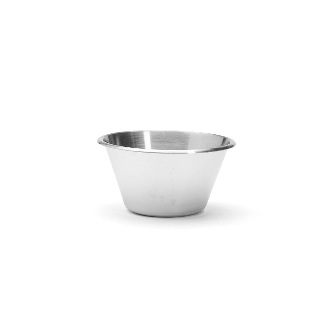 Bassine conique inox, bord roulé ouvert - diamètre 16cm