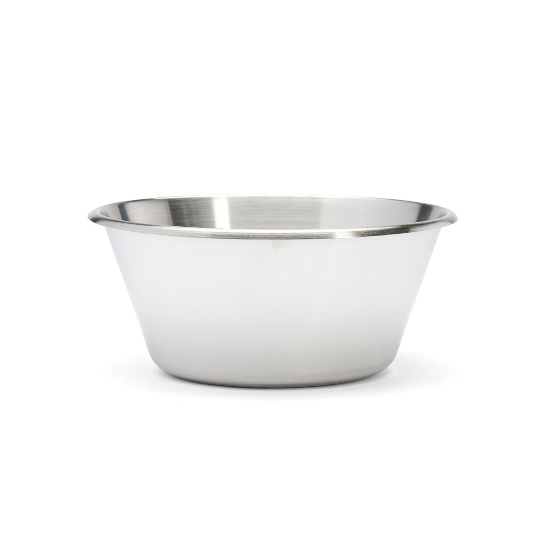 Bassine conique inox, bord roulé ouvert - diamètre 32cm