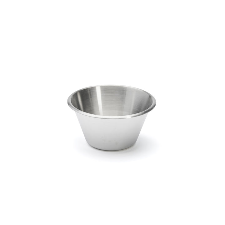 Bassine conique inox, bord roulé ouvert - diamètre 16cm