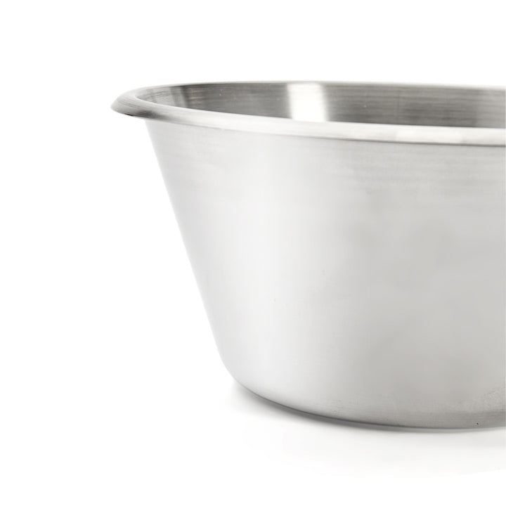 Bassine conique inox, bord roulé ouvert - diamètre 20cm