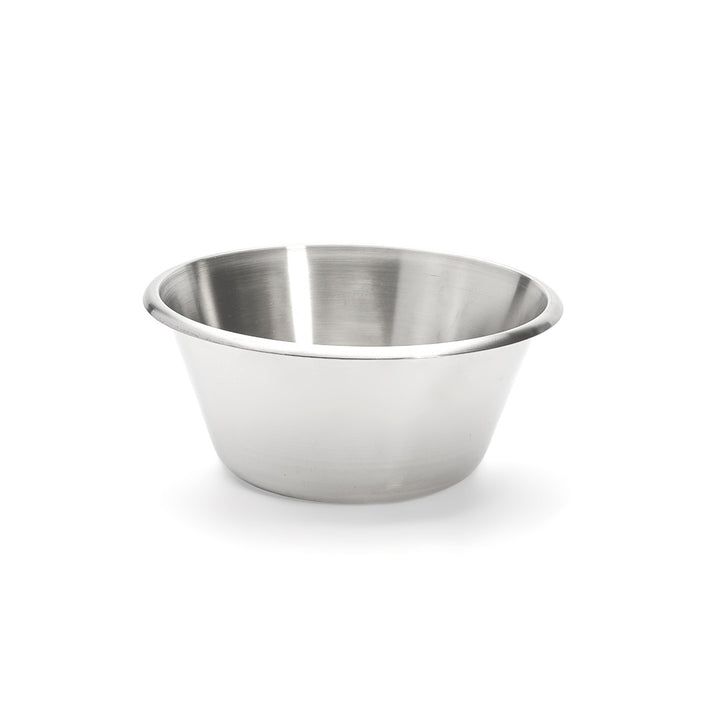 Bassine conique inox, bord roulé ouvert - diamètre 24cm