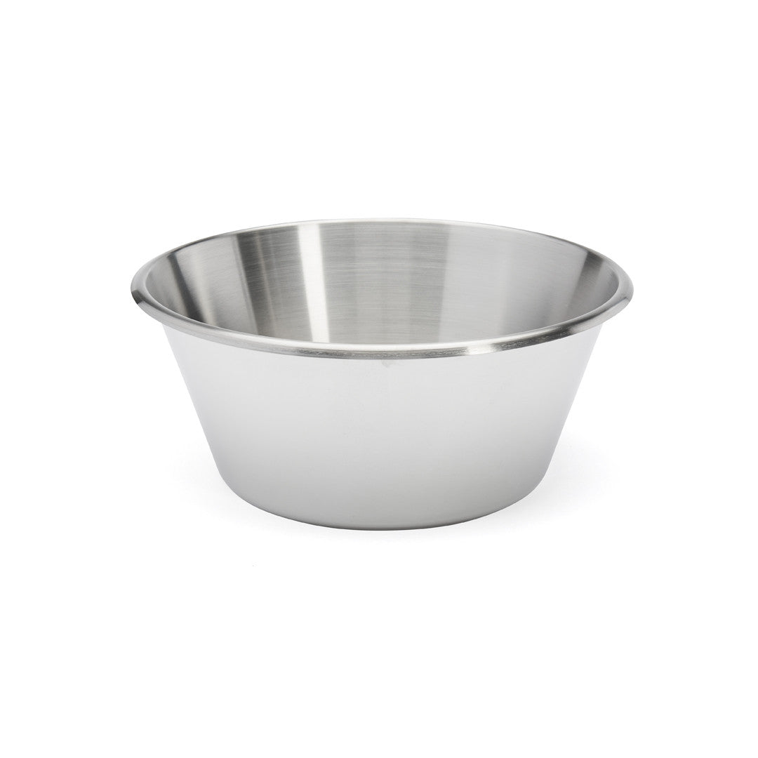 Bassine conique inox, bord roulé ouvert - diamètre 32cm