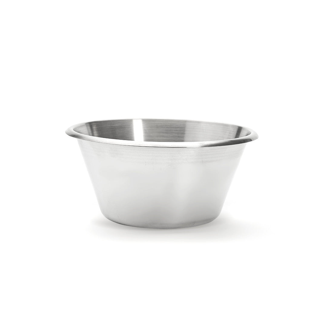 Bassine conique inox, bord roulé ouvert - diamètre 20cm