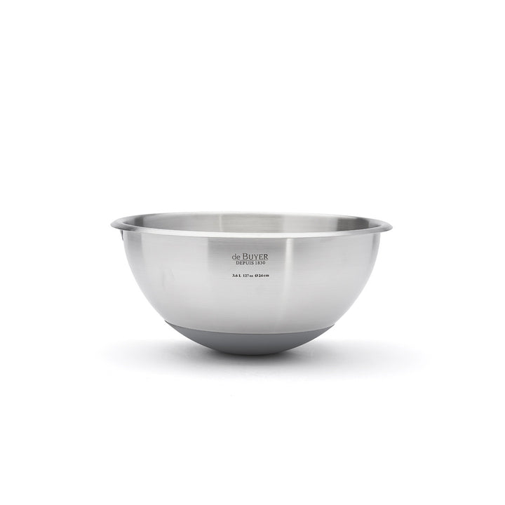 Bassine demi-sphérique « Cul-de-Poule » en inox - Fond silicone