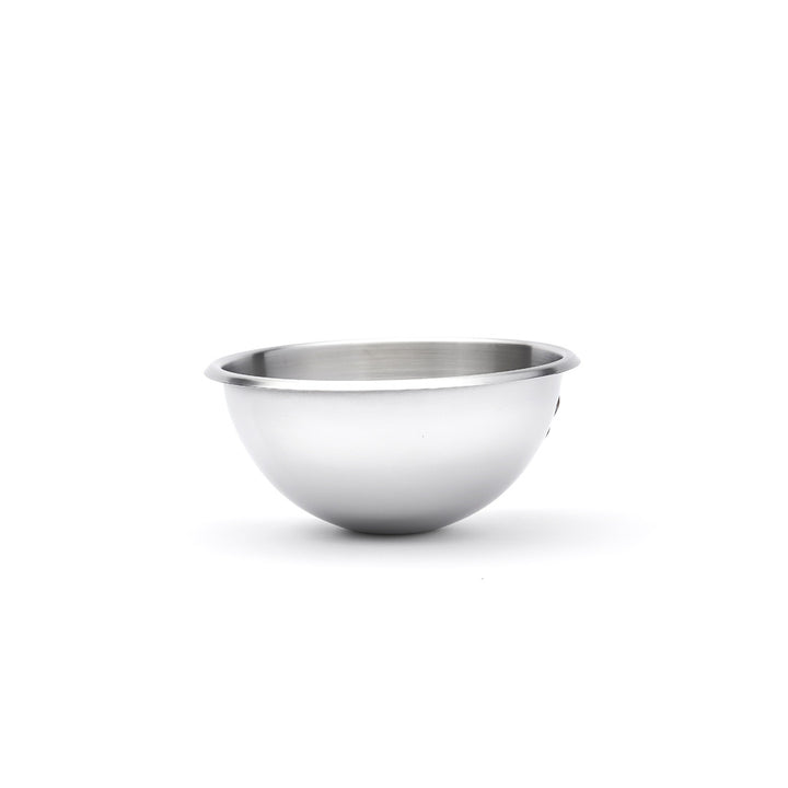 Bassine demi-sphérique en inox, bord roulé ouvert - diamètre 20cm