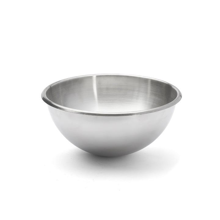 Bassine demi-sphérique en inox, bord roulé ouvert - diamètre 30cm