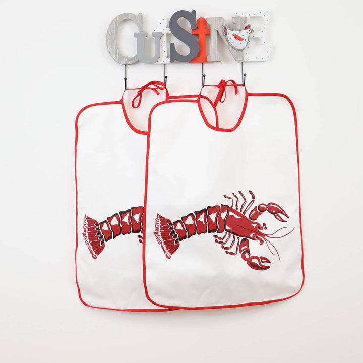 Lot de 2 bavoirs coton adultes HOMARD