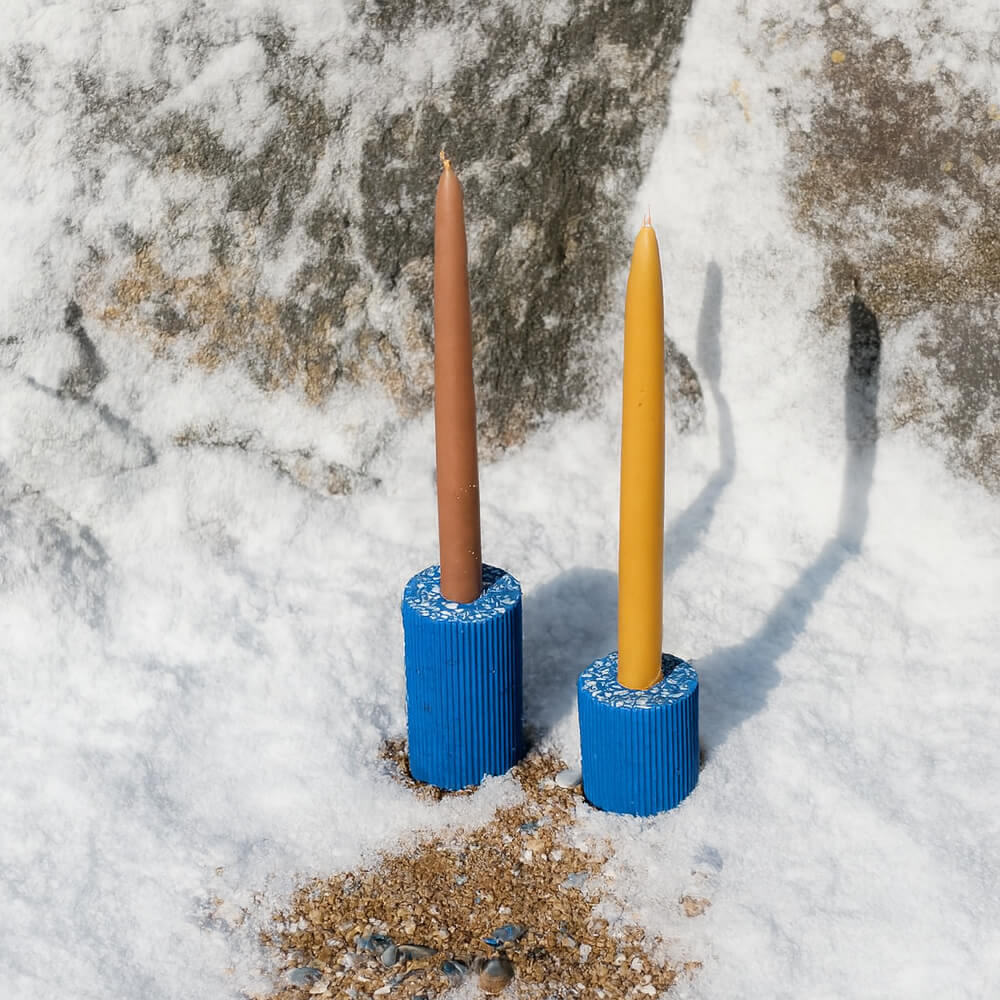 Bougeoir Colosse bleu