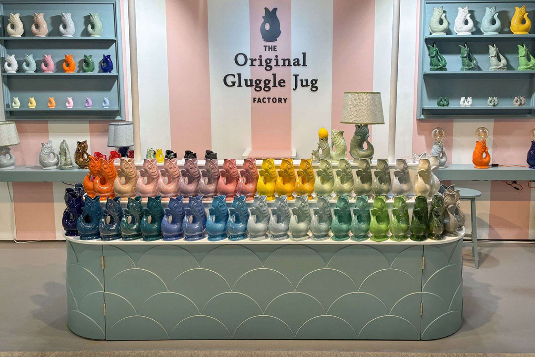 Autenthique carafe poisson "Glouglou" | Turquoise irisé