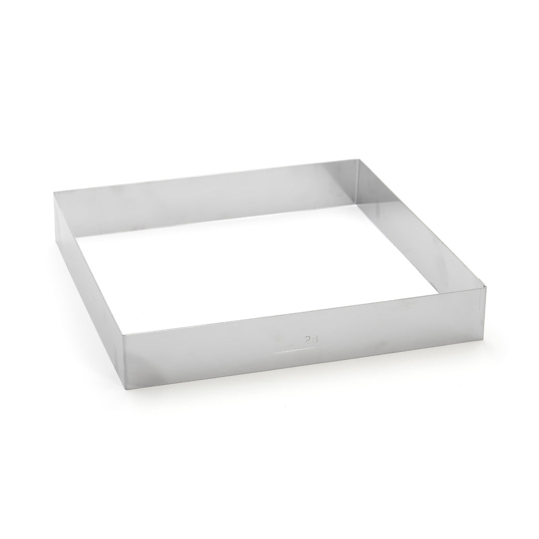 Cercle à entrements carré inox Ht4,5cm  - dimensions 28*28cm