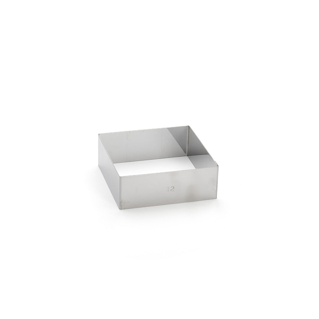 Cercle à entrements carré inox Ht4,5cm  - dimensions 12*12cm