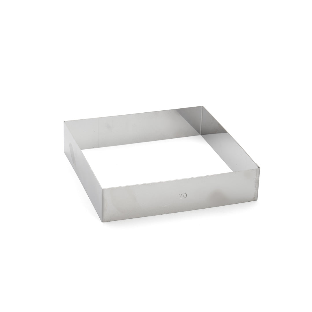 Cercle à entrements carré inox Ht4,5cm  - dimensions 20*20cm