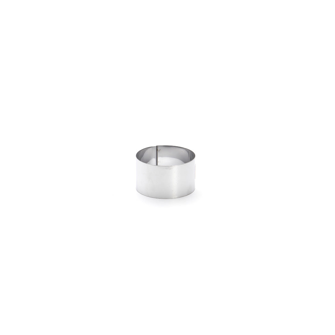 Cercle à entremets rond inox Ht 4,5 - diamètre 8cm