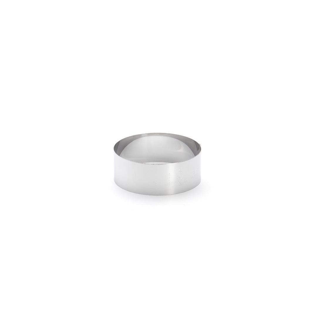 Cercle à entremets rond inox Ht 4,5 - diamètre 10cm