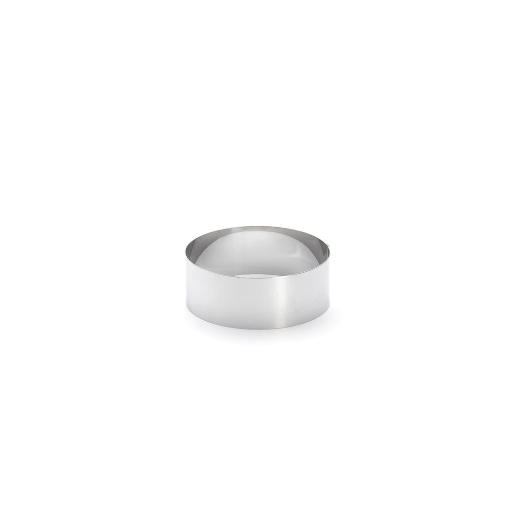 Cercle à entremets rond inox Ht 4,5 - diamètre 12cm