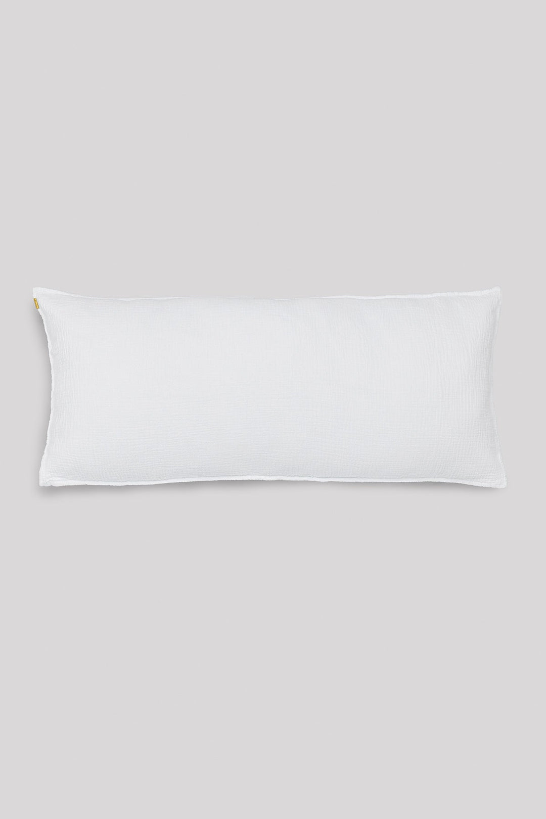 Grand coussin déhoussable en double gaze de coton blanc immaculé 45x90cm Coussins Les Pensionnaires