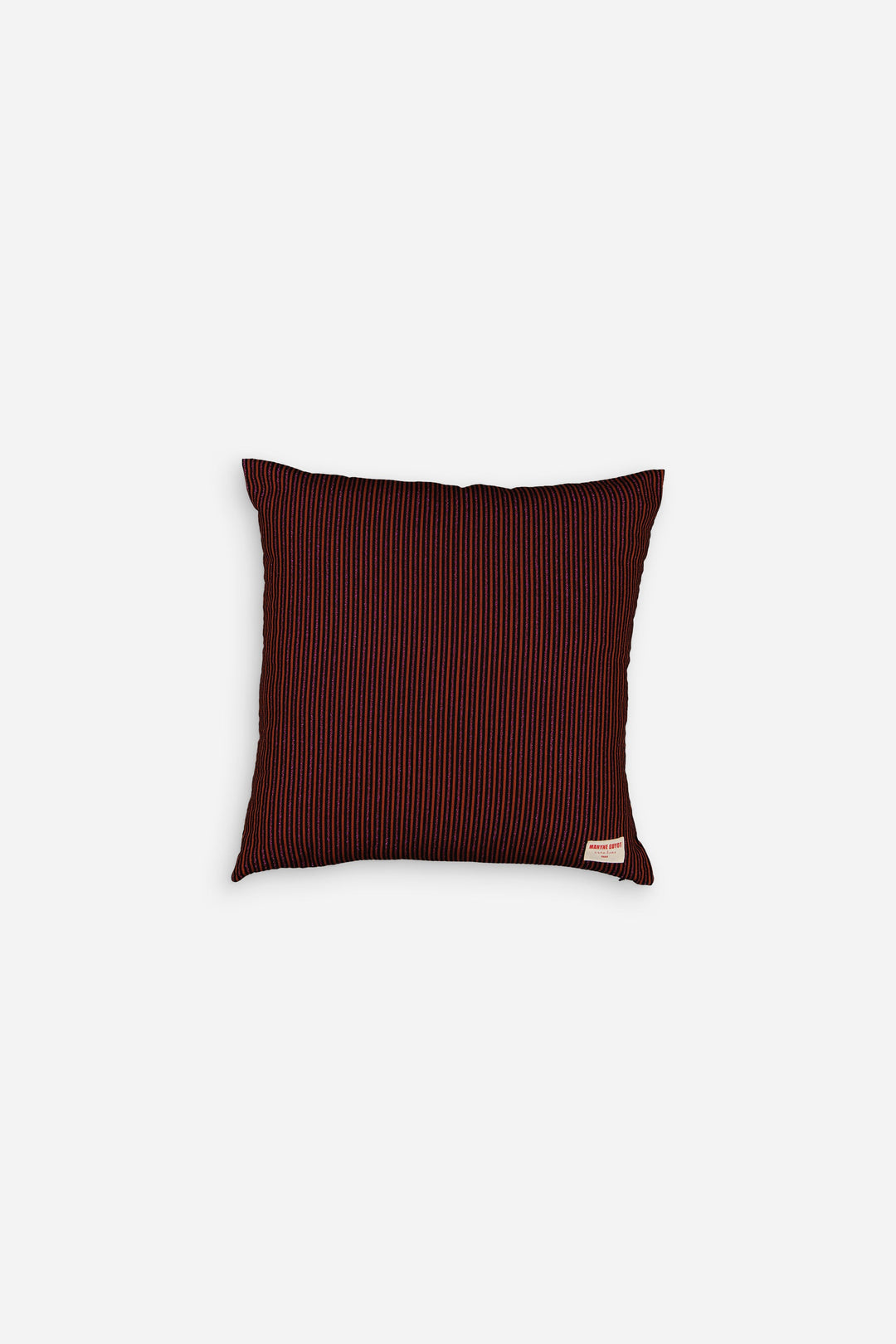 Rust and pink iridescent lines cushion - ARMAND