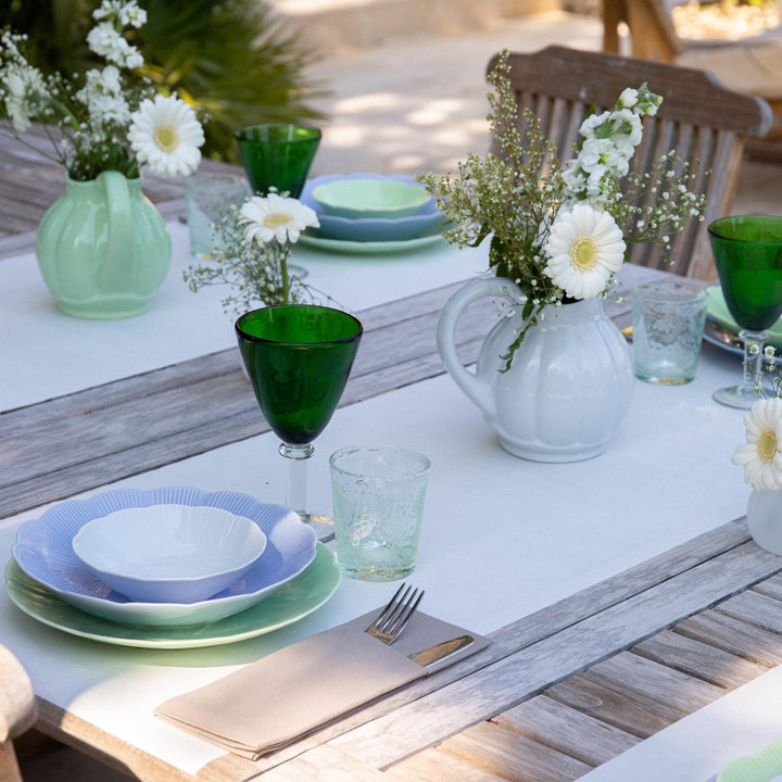 L'assiette creuse en porcelaine Tahiti - Bleu Assiettes creuses Ogre la Fabrique