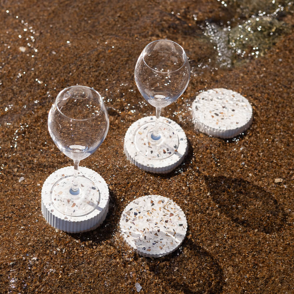 Dessous de verres Colosse blanc (lot de 4) Dessous de verres Malakio