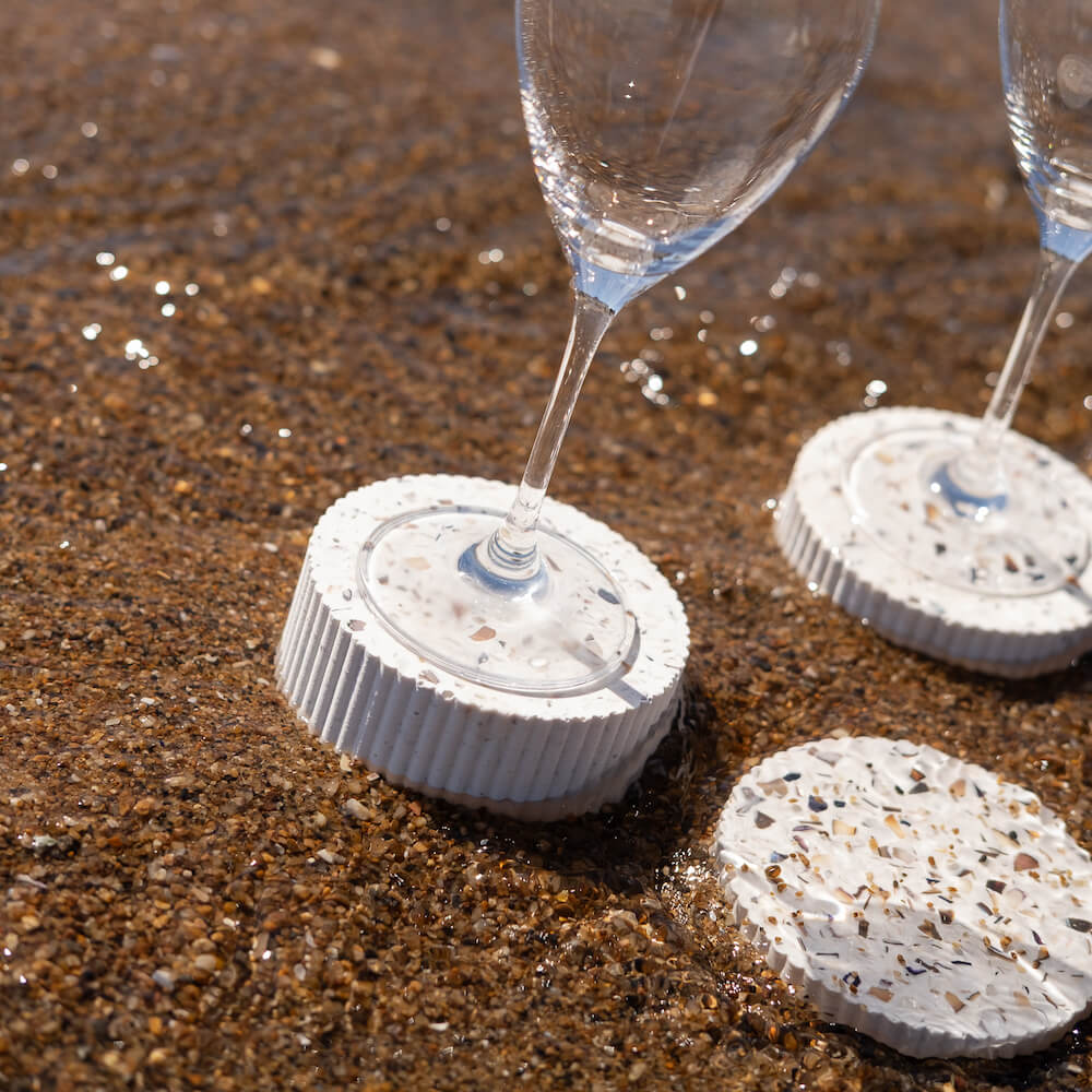 Dessous de verres Colosse blanc (lot de 4) Dessous de verres Malakio