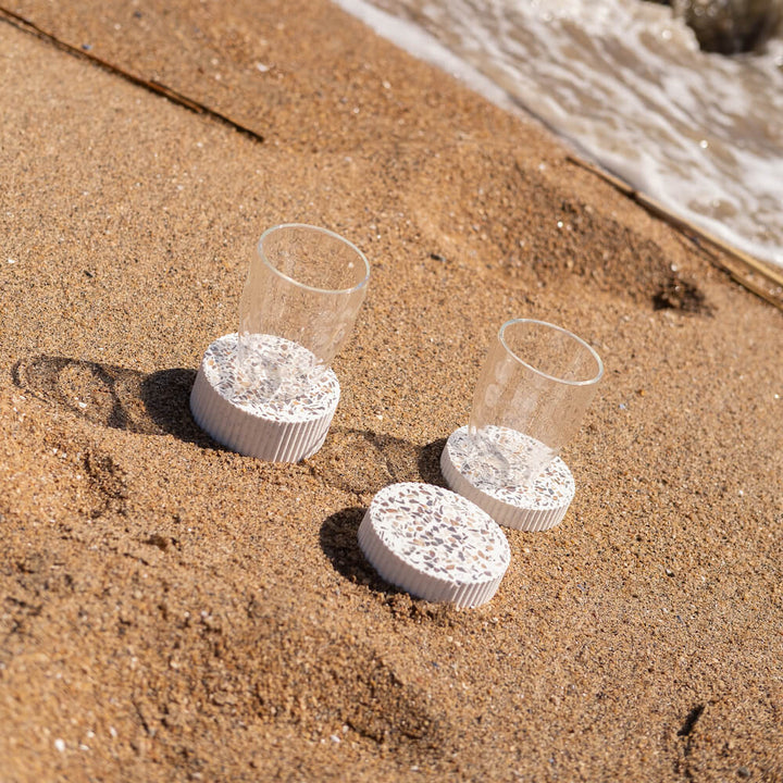 Dessous de verres Colosse blanc (lot de 4) Dessous de verres Malakio