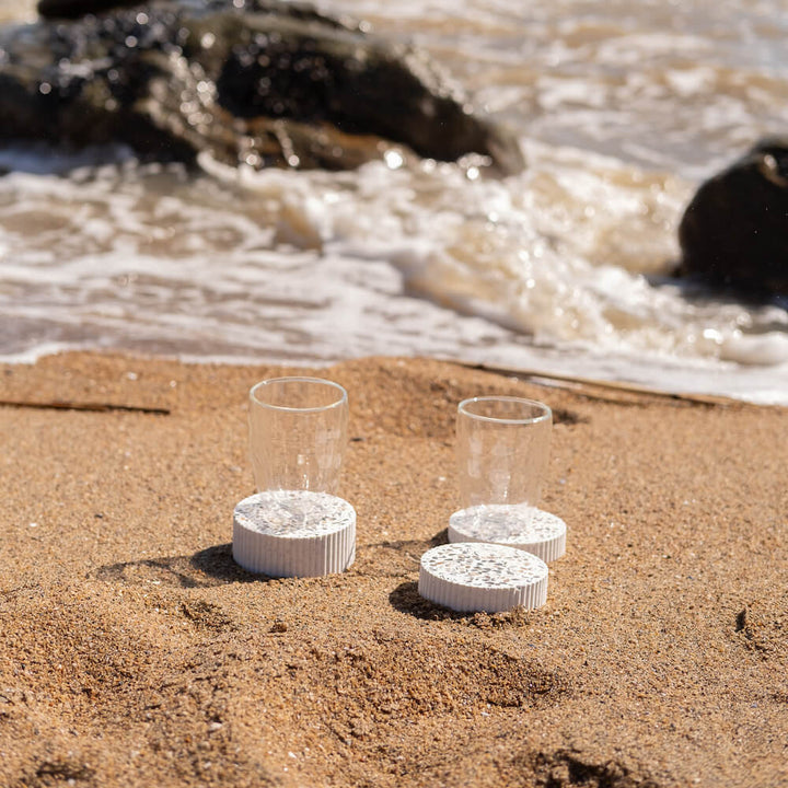 Dessous de verres Colosse blanc (lot de 4) Dessous de verres Malakio