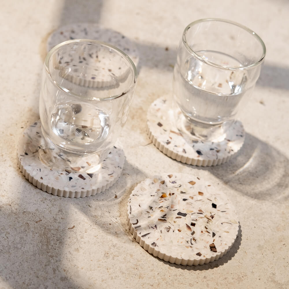 Dessous de verres Colosse blanc (lot de 4) Dessous de verres Malakio