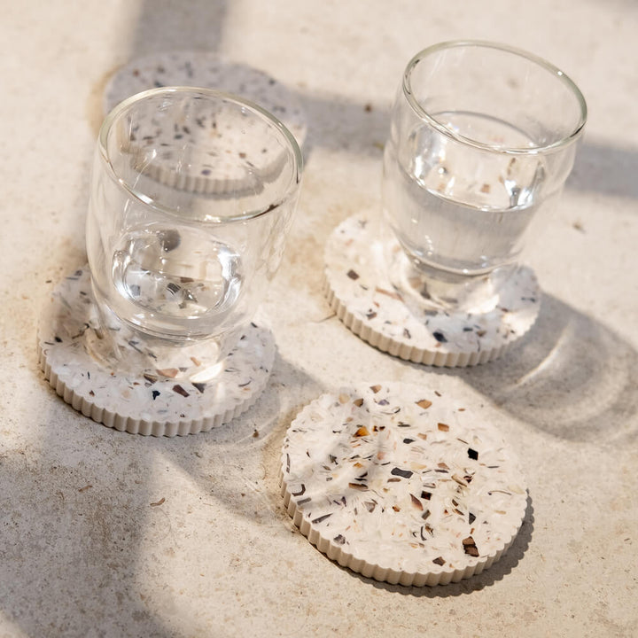 Dessous de verres Colosse blanc (lot de 4) Dessous de verres Malakio