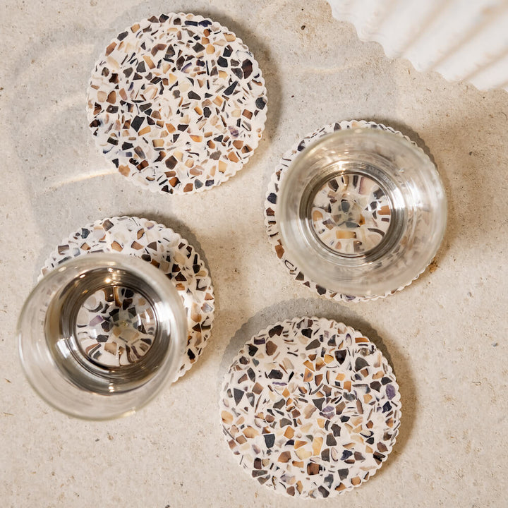 Dessous de verres Colosse blanc (lot de 4) Dessous de verres Malakio