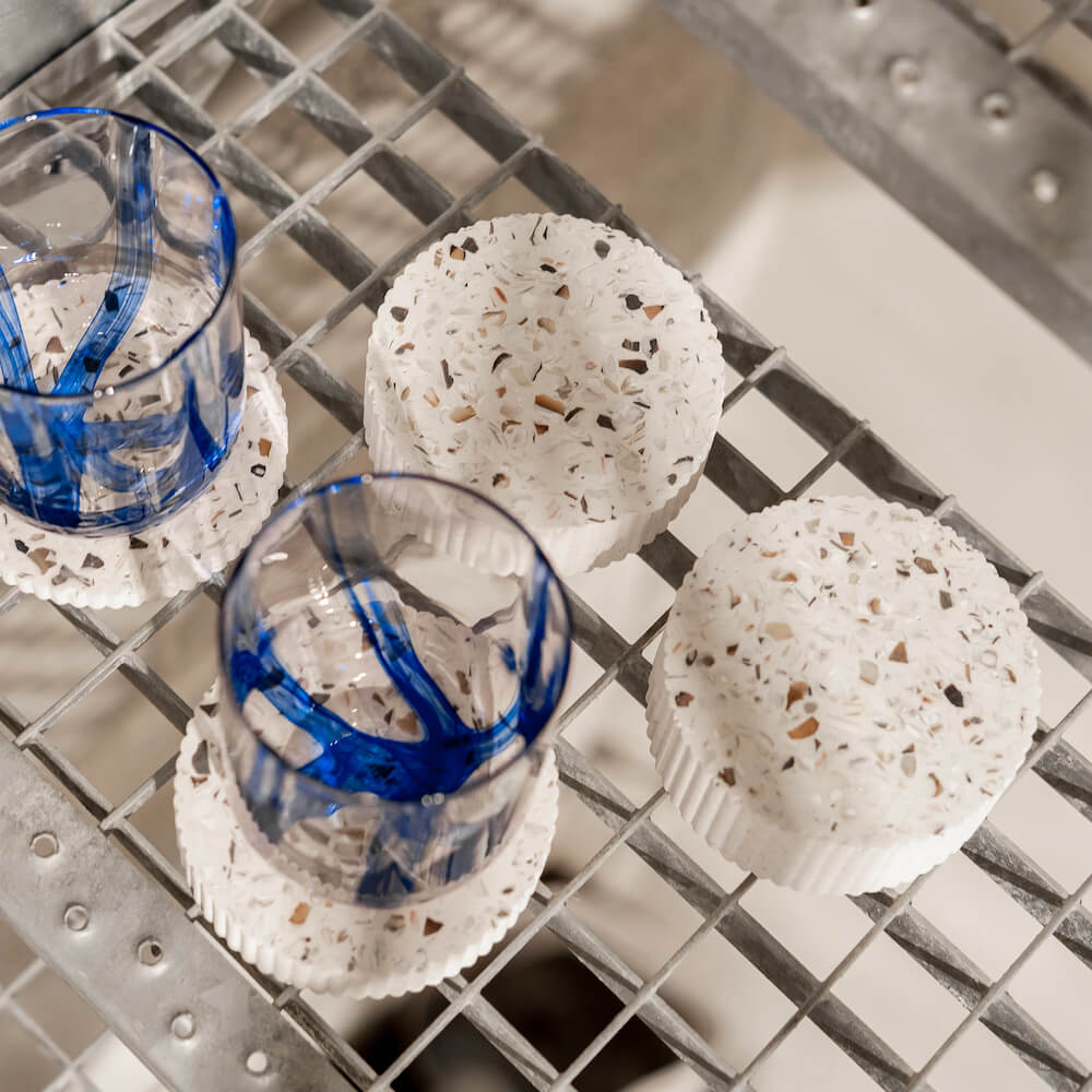 Dessous de verres Colosse blanc (lot de 4) Dessous de verres Malakio