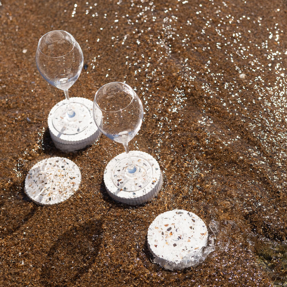 Dessous de verres Colosse blanc (lot de 4) Dessous de verres Malakio